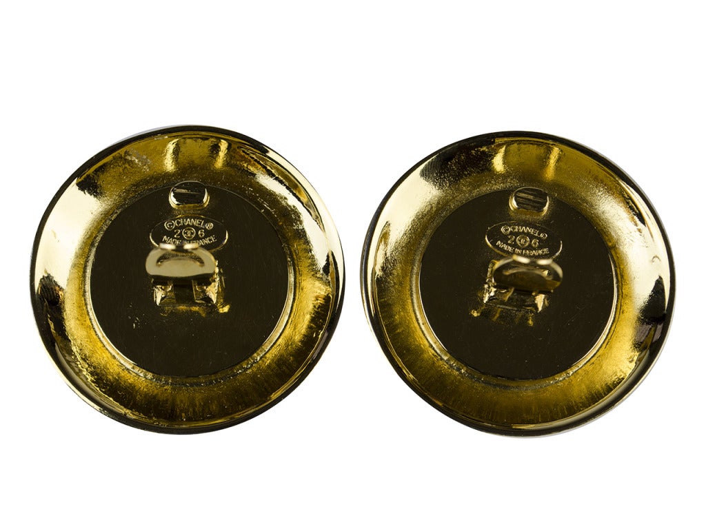 Chanel Vintage Season 26 Button Earrings
