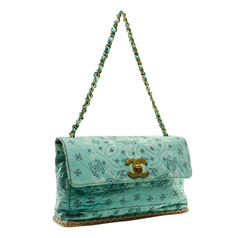 Chanel Espadrille Flap Bag For Sale