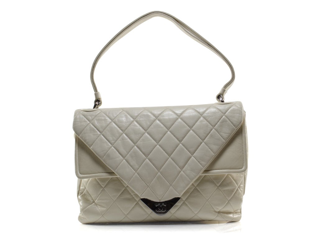 Chanel Vintage White Flap Bag