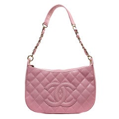 Chanel Pink Timeless Caviar Shoulder Bag