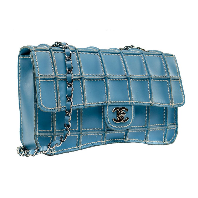 Chanel Vintage Reverse Stitch Flap Bag For Sale