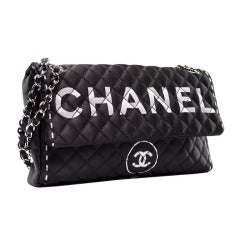 Chanel Black Satin Cruise Flap