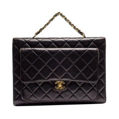 Chanel Vintage Double Sided Lambskin Briefcase