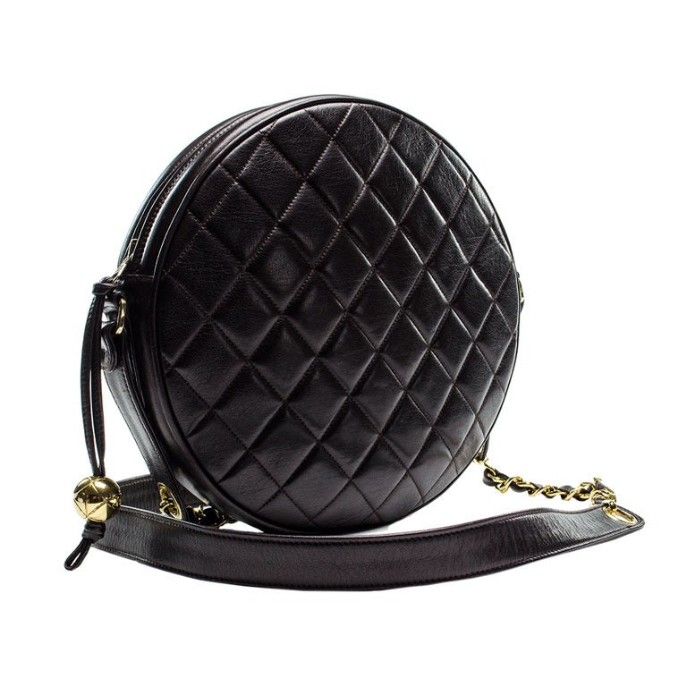 Chanel Vintage Round Lambskin Bag For Sale