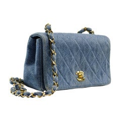 Chanel Denim Mini Flap Crossbody Bag