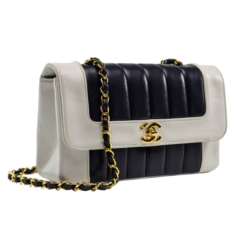 Chanel Vintage Colorblocked Crossbody Shoulder Bag For Sale