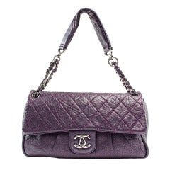 Chanel Purple Lady Braid Flap Bag