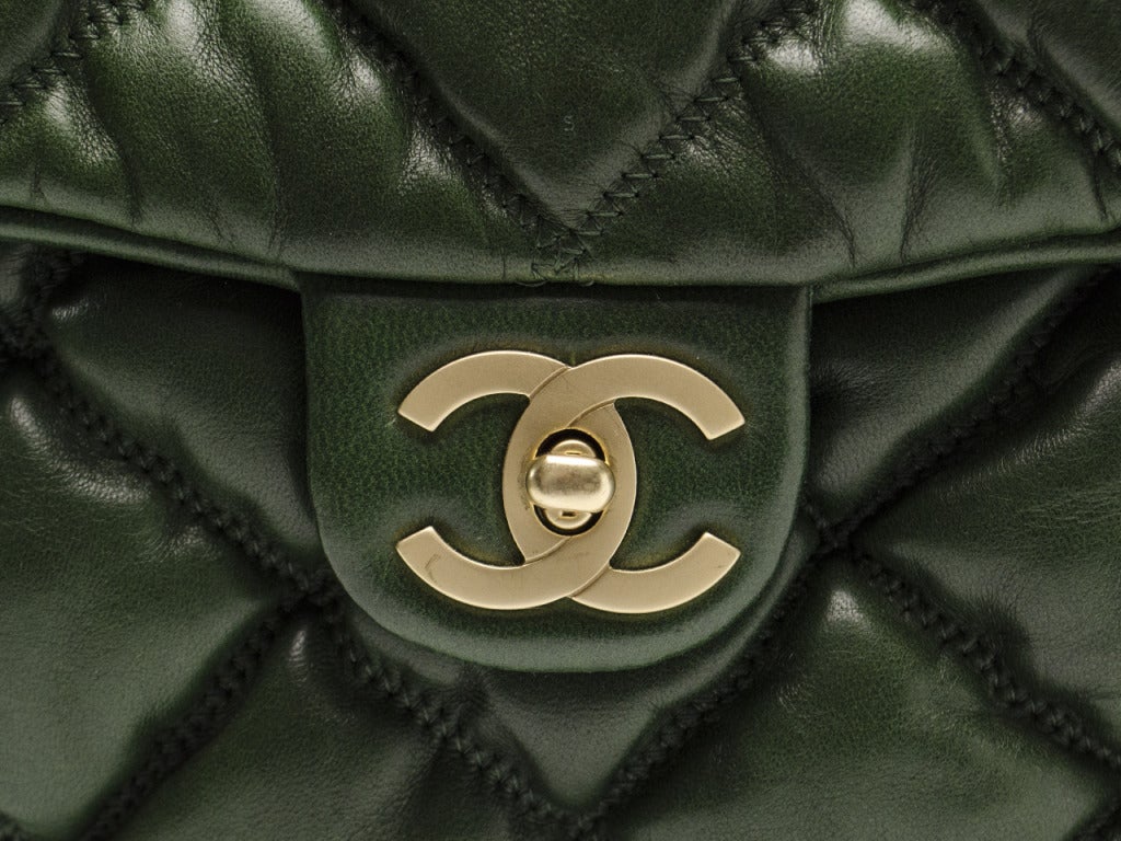 Women's Chanel Lambskin Bubble Quilt Hobo Bag