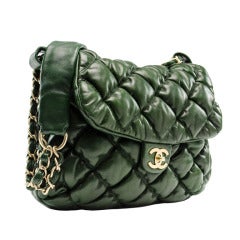 Chanel Lambskin Bubble Quilt Hobo Bag