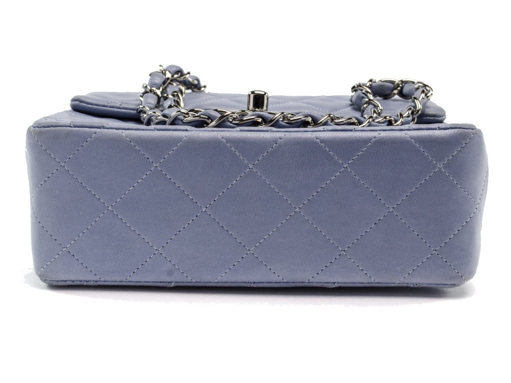 Women's Chanel Vintage Light Blue Lambskin Mini Flap