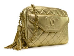 Chanel Vintage Gold Camera Bag