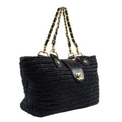 Chanel Straw Tote Bag
