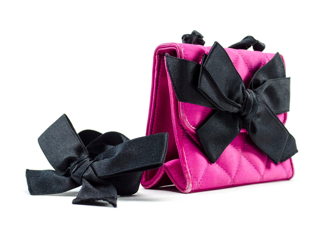 Women's Chanel Satin Evening Bow Bag