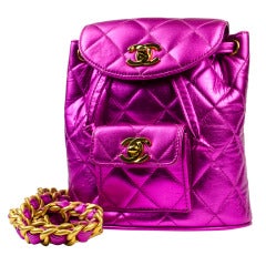 Chanel Hot Pink Mini Backpack Bag