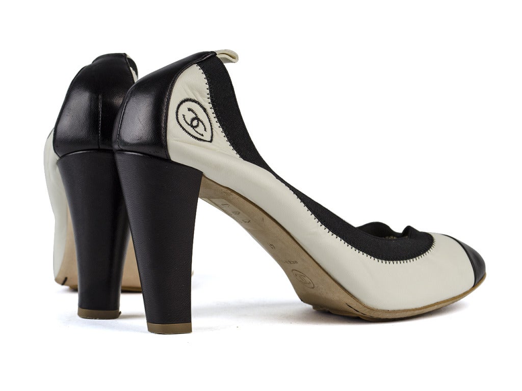 Women's Chanel Ballerina Leather Heels For Sale