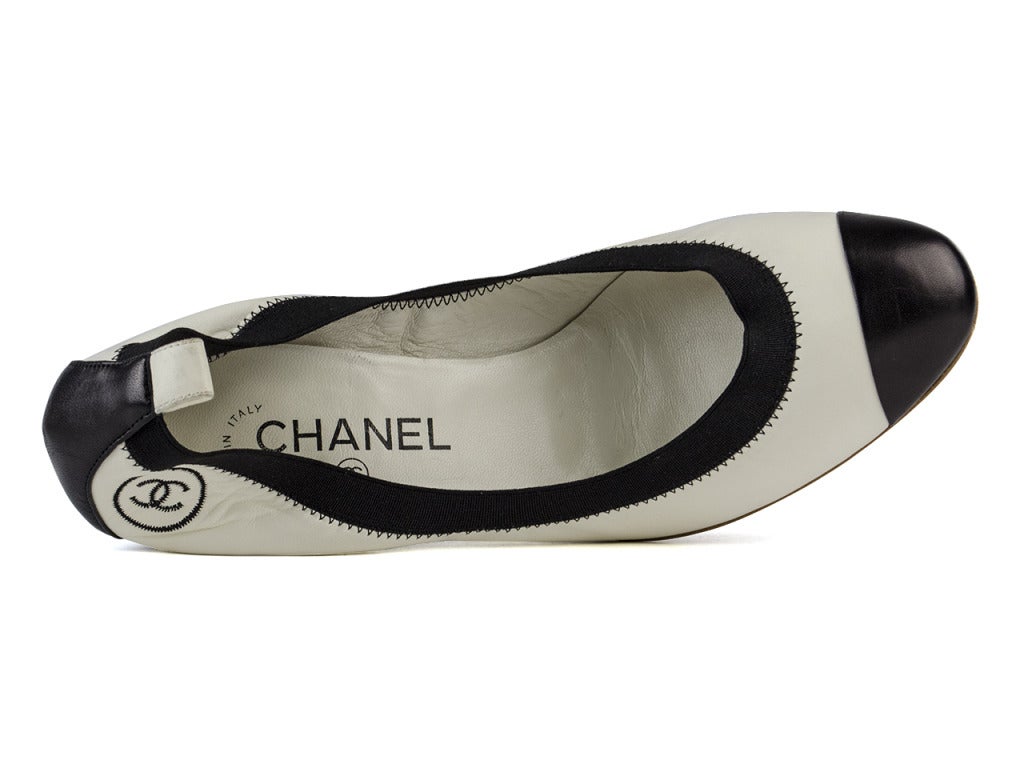 Chanel Ballerina Leather Heels For Sale 1