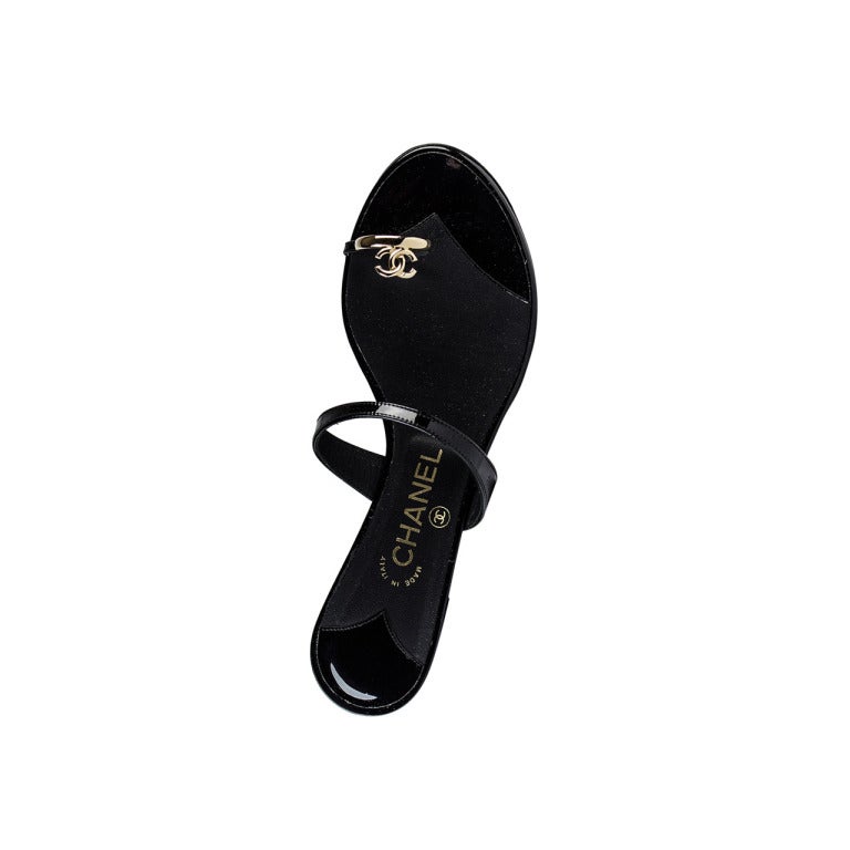 Chanel Toe Ring Sandals at 1stDibs  chanel toe sandals, toe ring sandals  black, sandal chanel