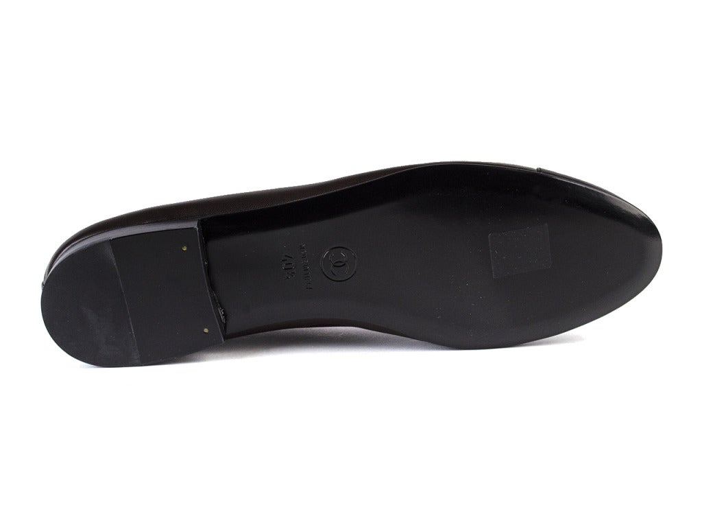 Chanel Brown Ballerina Flats In New Condition For Sale In San Diego, CA