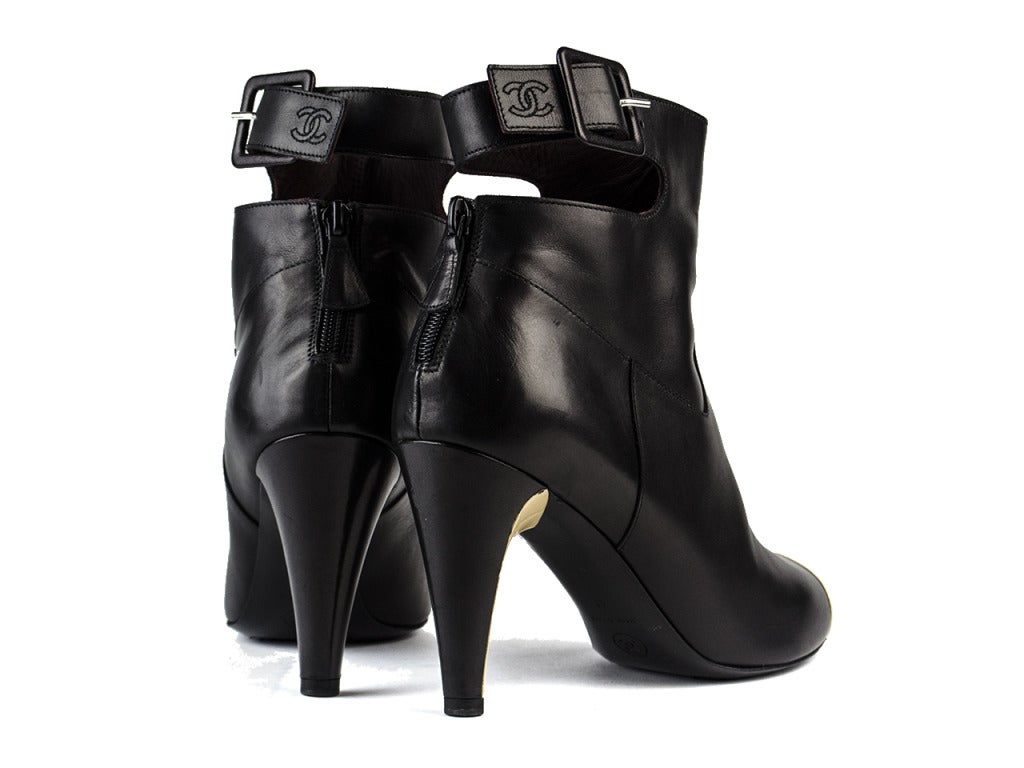 Women's Chanel Cap Toe Ankle Boots For Sale