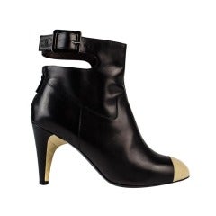 Chanel Cap Toe Ankle Boots