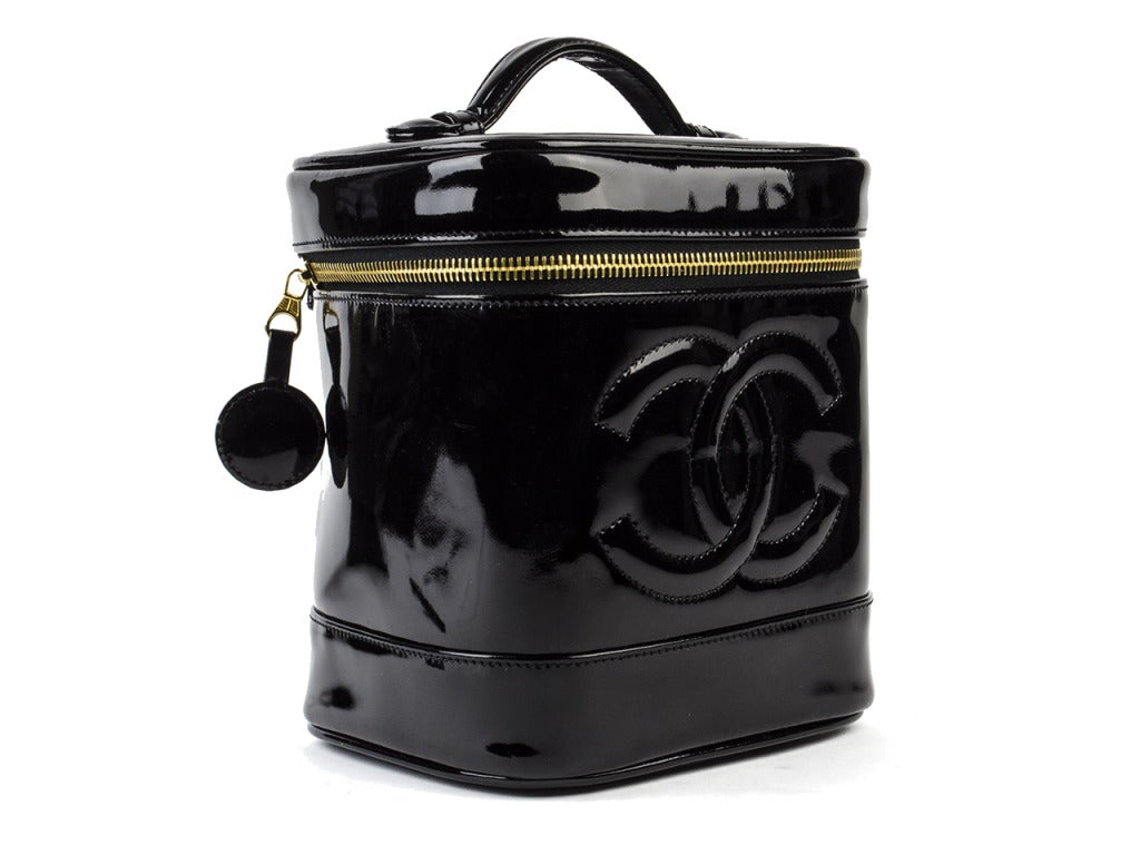What better way to put all your favorite make-up, hair products or other supplies in but in this Chanel vanity!  It's black patent leather makes for a clean and classy look. 7