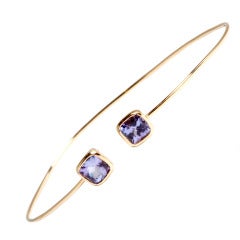 Jade Jagger Tanzanite and Gold Bangle