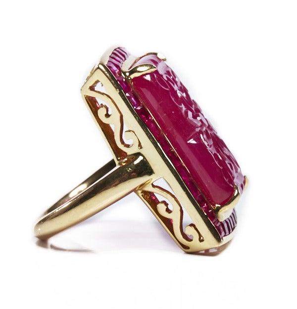 carved ruby ring