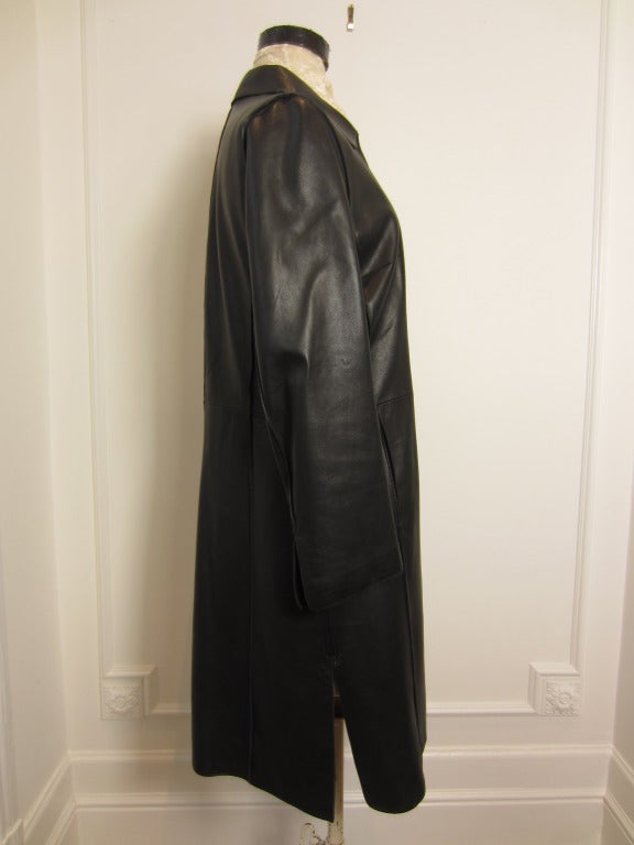 Brioni Luxurious Leather Coat In New Condition In Port Hope, ON