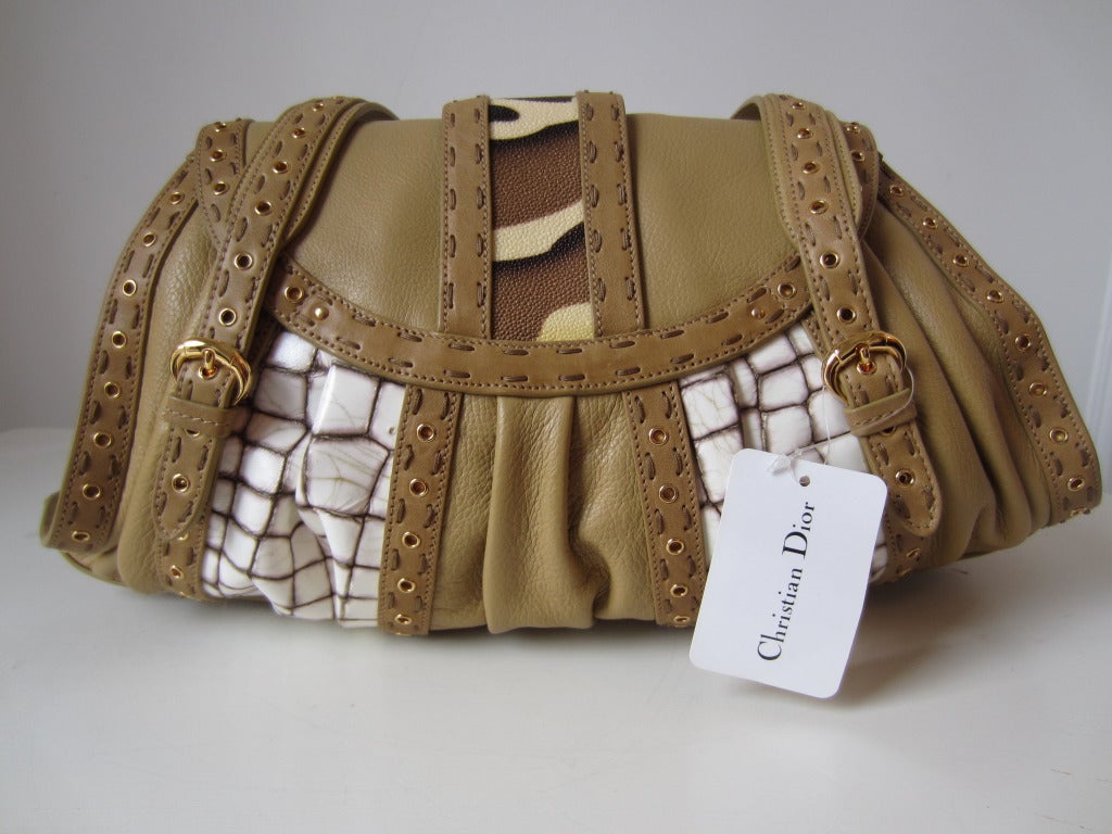 Christian Dior Savane Chic Multi-Texture Bag 4