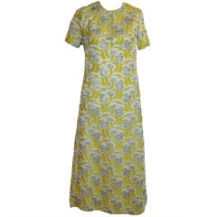 1960s Diane Imports Heavily Beaded Evening Dress