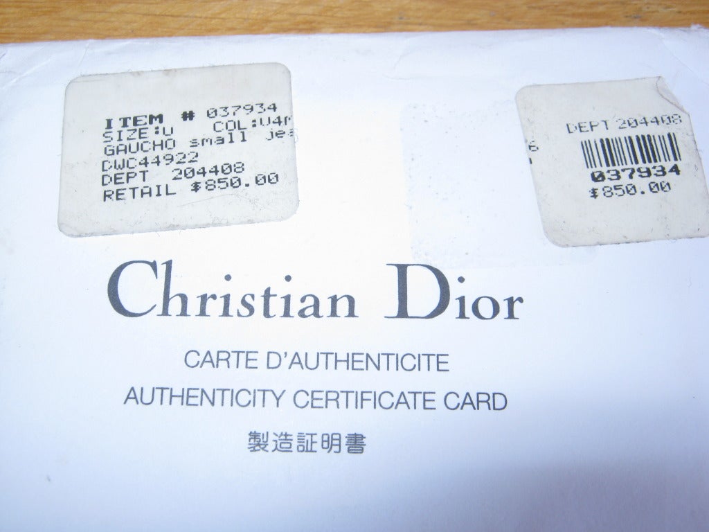 Christian Dior Small Gaucho Jean and Leather handbag 2
