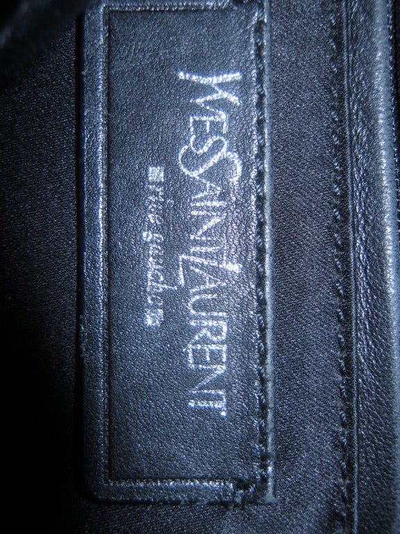 Black Yves Saint Laurent RG Classic Pleated Hobo Handbag