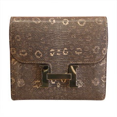 2009 Hermes Constance Ombre Eidechse Brieftasche