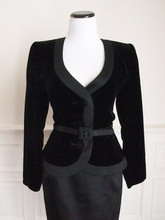 Women's Never Worn 1980s Yves Saint Laurent Blazer and Skirt Suit