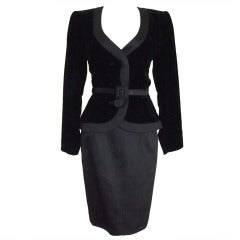 Never Worn 1980s Yves Saint Laurent Blazer and Skirt Suit