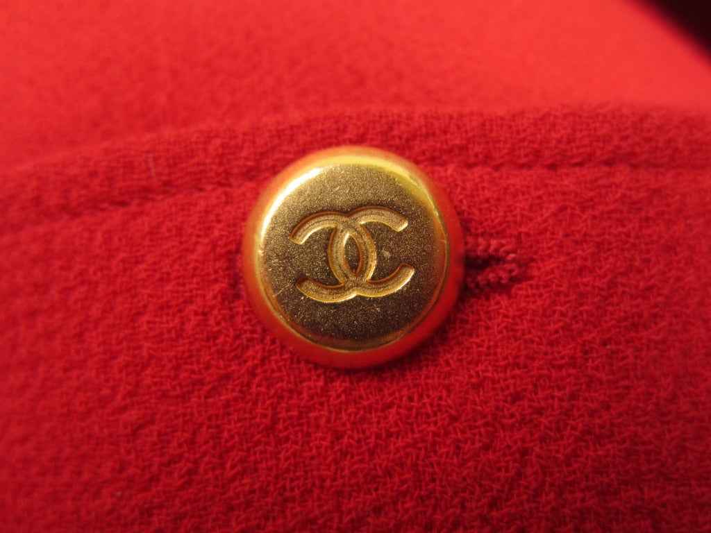 Chanel red skirt suit 2