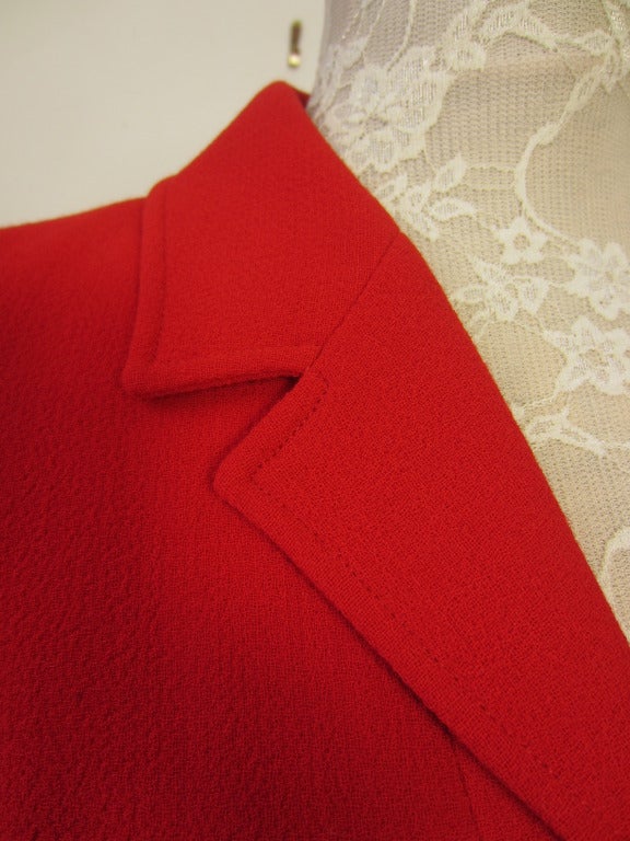 Chanel red skirt suit 5