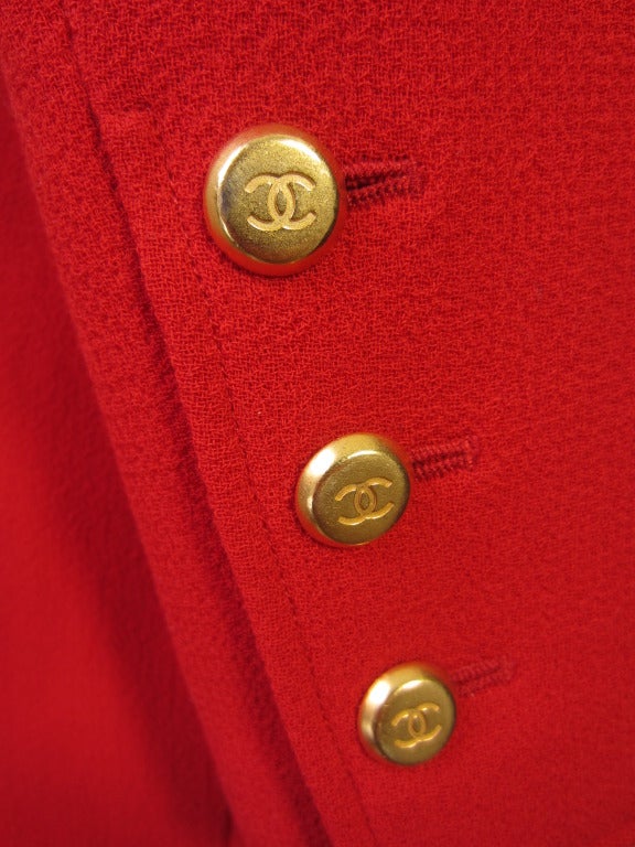 Chanel red skirt suit 4