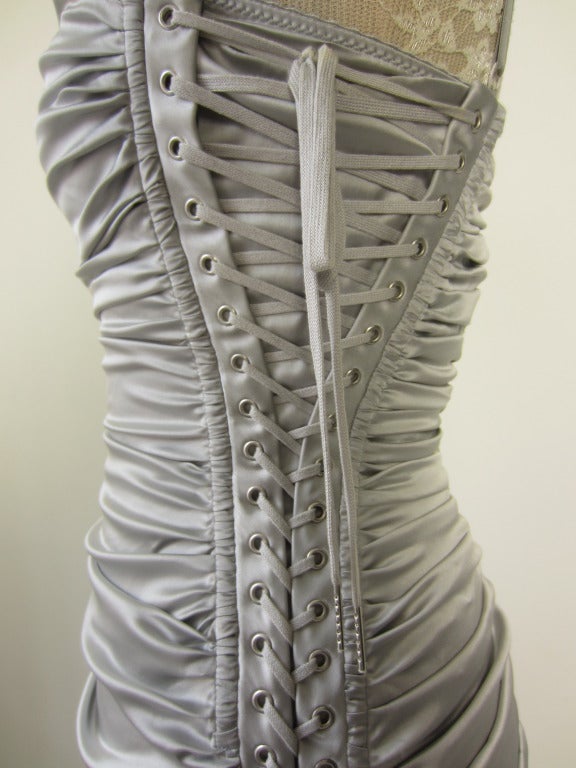 Women's Rare, Corsetted Silver Dolce and Gabbana Dress