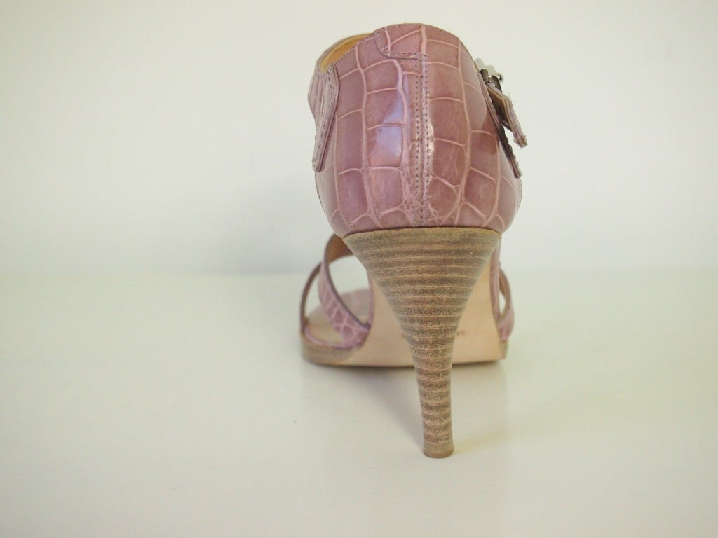 New Hermes Lilac Alligator Ornella Shoes (Original asking 2700Euros) In New Condition In Port Hope, ON