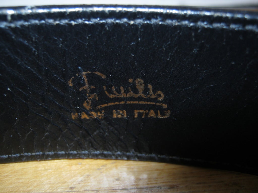 Women's 1970sEmilio Pucci Black Leather Belt
