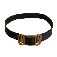 1970sEmilio Pucci Black Leather Belt