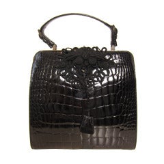 Prada Iconic and Rare Crocodile Black Bag