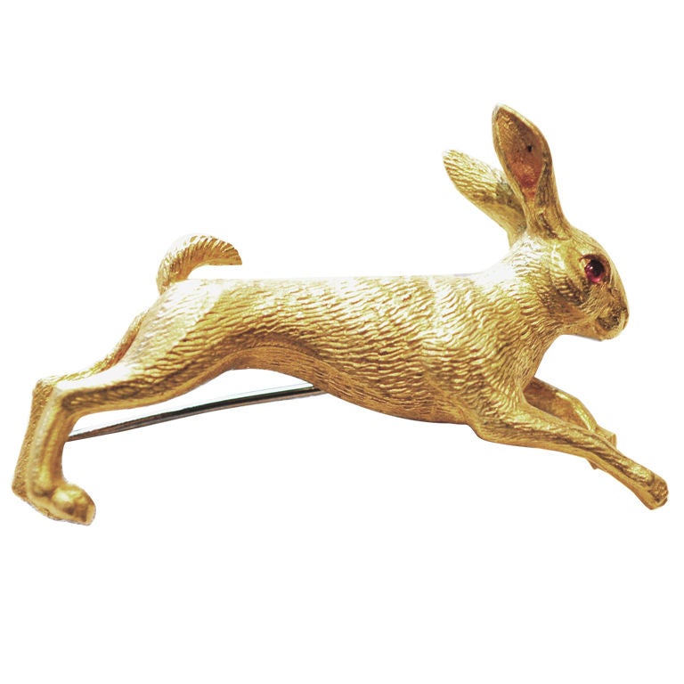 M188 Rabbit Cottontail Mammal Pewter Lapel Pin Brooch Jewelry