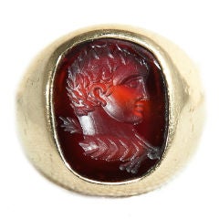 17th Century Carnelian Intaglio Mounted Ring