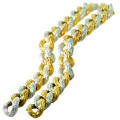Pair of Chic Pomellato Heavy 18k Link Bracelets