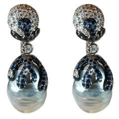 Fabulous Pearl Diamond Earrings