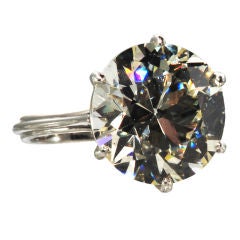 Beautiful Transitional European Cut Diamond Ring 7.70 carats