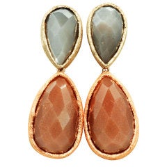 Sophisticated Faceted Moonstone Earring