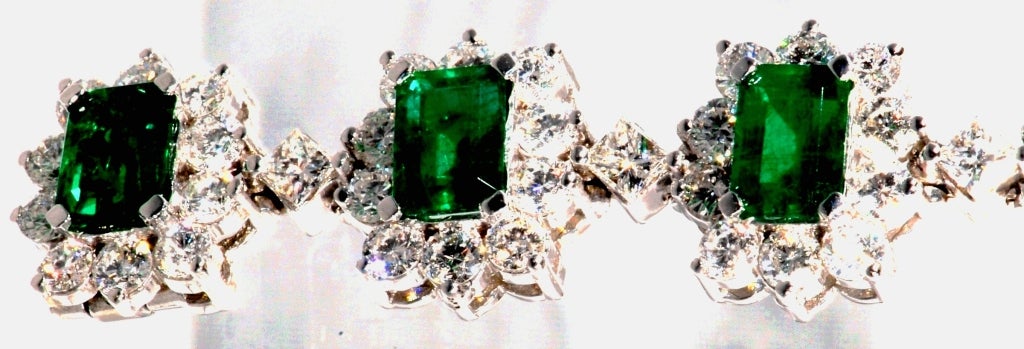 18kt Emerald and Diamond Bracelet
